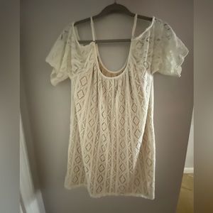 Express Women’s Lace Dress- Cream- Size Small